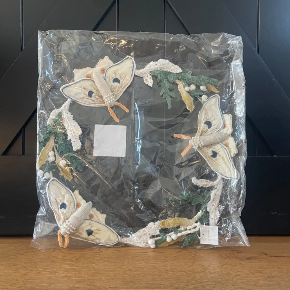 Anthropologie Luna Moth Wreath NWT